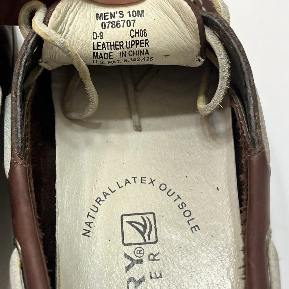 Sperry Authentic Original Two-Eye Leather Boat Shoes Dark Brown Men's 10 Classic